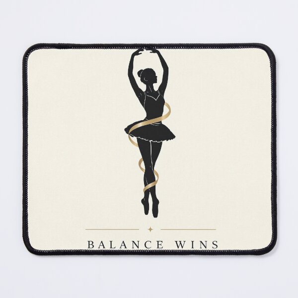 Item preview, Minimalist ballet dancer balancing on one leg. Silhouette of ballerina in elegant pose with text overlay. Abstract logo design for dance studios an... designed and sold by Creative88Art.
