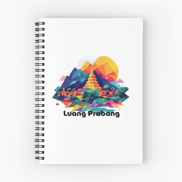 Item preview, Luang Prabang Laos Travel Poster - Abstract Buddhist Temple Art designed and sold by OzzFrequency.