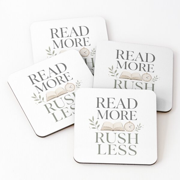 Item preview, Read More Rush Less - Bookish Reading Design designed and sold by GoverArt.