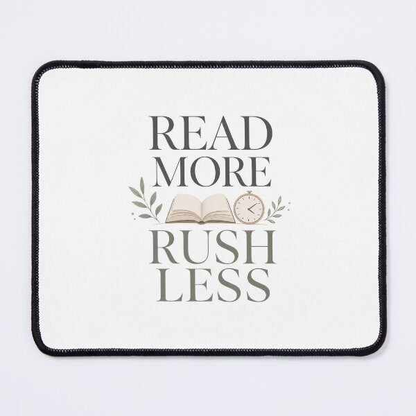 Item preview, Read More Rush Less - Bookish Reading Design designed and sold by GoverArt.