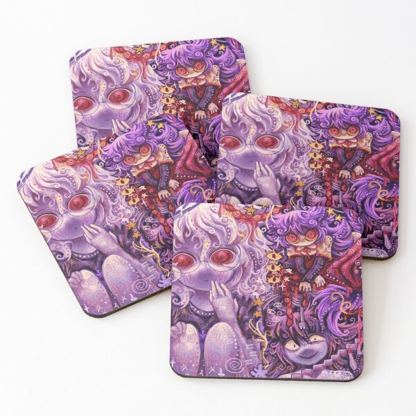 Item preview, Creepy Cute Purple Anime Girls with Red Eyes designed and sold by NoeValdric.