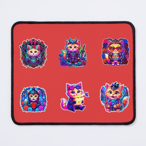 Item preview, Cute Cat Stickers Pack – Kawaii Kitten Set for Laptop, Phone & School Supplies designed and sold by Cyber-ART-Studio.
