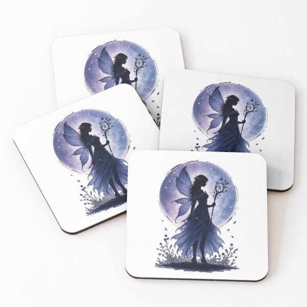 Item preview, Moonlit Blue Fairy Silhouette | Celestial Fantasy Art by MysticPurpleHue designed and sold by MysticPurpleHue.