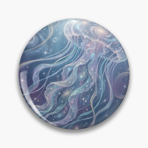 Item preview, Jellyfish Galaxy – Dreamy Cosmic Ocean Wall Art designed and sold by ZyxDes.
