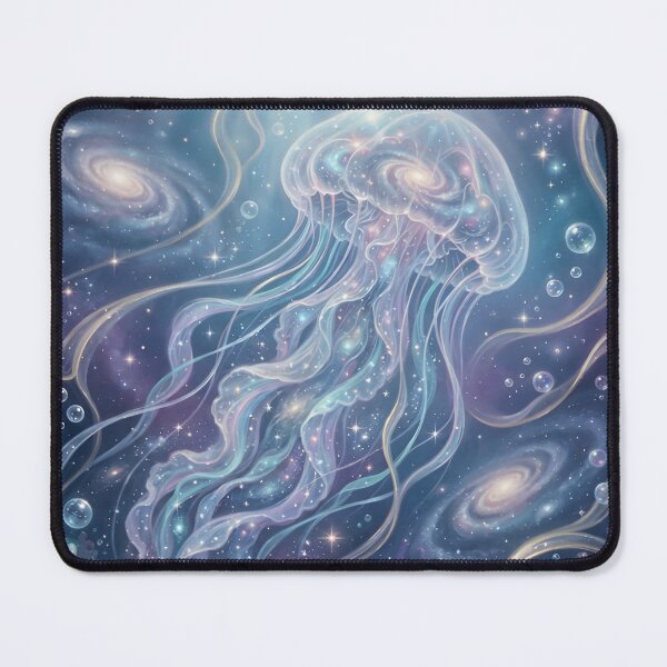 Item preview, Jellyfish Galaxy – Dreamy Cosmic Ocean Wall Art designed and sold by ZyxDes.