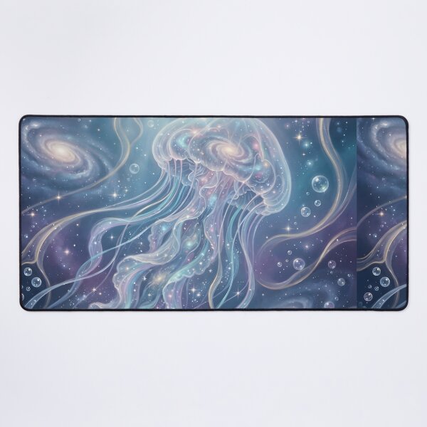 Item preview, Jellyfish Galaxy – Dreamy Cosmic Ocean Wall Art designed and sold by ZyxDes.