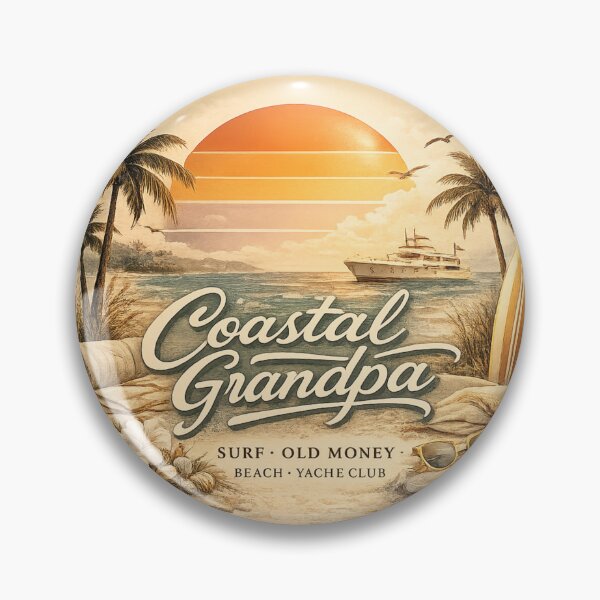 Item preview, Retro Coastal Grandpa Aesthetic Beach Sunset Surf Club Vintage Summer Art designed and sold by MartBook.