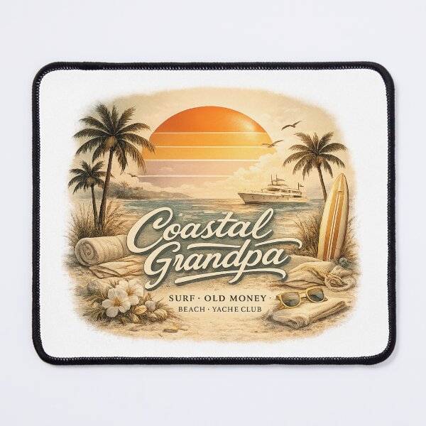 Item preview, Retro Coastal Grandpa Aesthetic Beach Sunset Surf Club Vintage Summer Art designed and sold by MartBook.