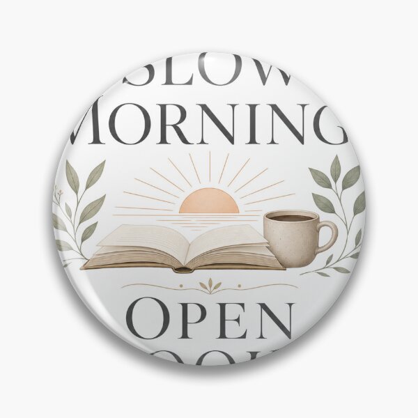 Item preview, Slow Mornings Open Books - Bookish Reading Design designed and sold by GoverArt.