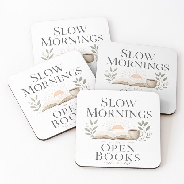 Item preview, Slow Mornings Open Books - Bookish Reading Design designed and sold by GoverArt.