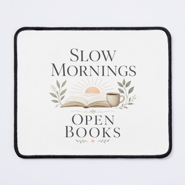 Item preview, Slow Mornings Open Books - Bookish Reading Design designed and sold by GoverArt.