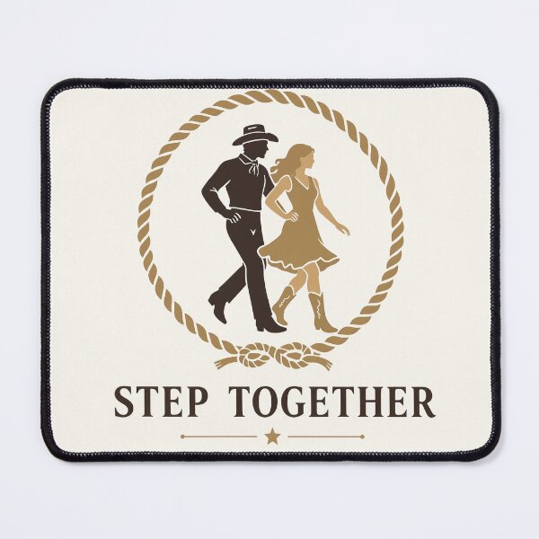 Item preview, Couple dancing country two-step. Silhouette of partners in western attire waltzing. Romantic vintage ballroom partnership illustration. designed and sold by Creative88Art.
