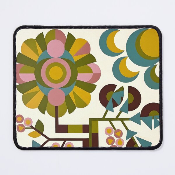 Item preview, Abstract Geometric Sunflower Art Print | Mid Century Concrete Botanical Poster | Avant Garde Sunflower Canvas Wall Art designed and sold by SergioMiklos.