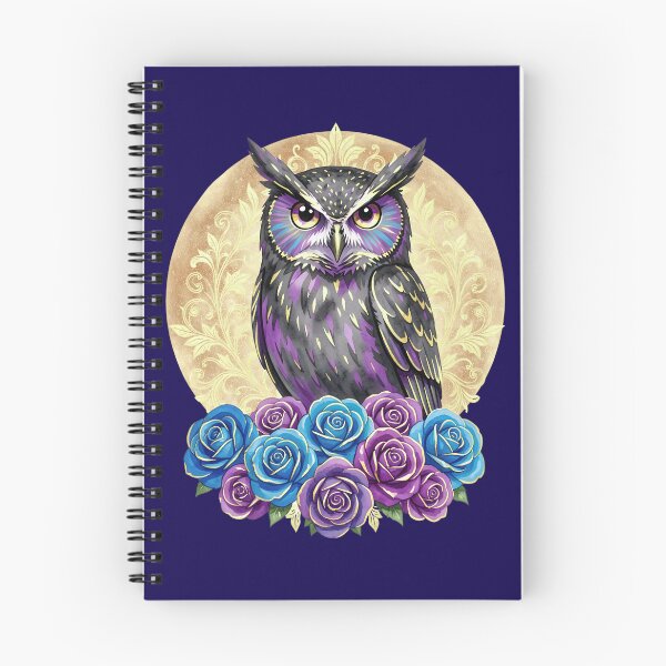 Item preview, Celestial Owl & Moon Roses | Witchy Watercolor Floral designed and sold by Starlett Designs.