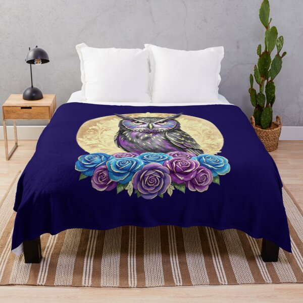 Item preview, Celestial Owl & Moon Roses | Witchy Watercolor Floral designed and sold by Starlett Designs.