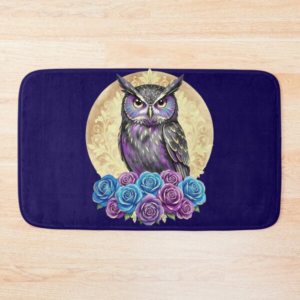 Item preview, Celestial Owl & Moon Roses | Witchy Watercolor Floral designed and sold by Starlett Designs.