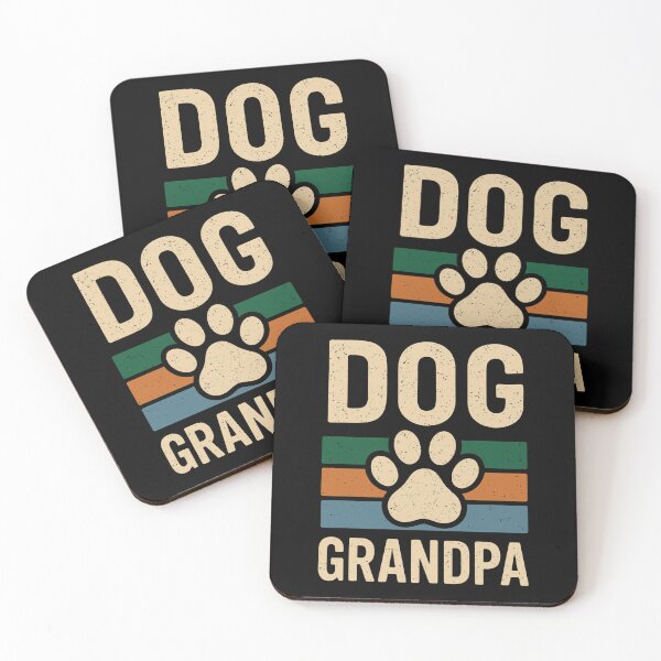 Item preview, Dog Grandpa Retro Sunset Dog Paw Print designed and sold by GiaoCalonas.