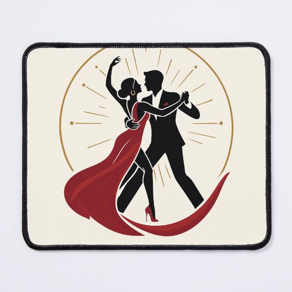 Item preview, Couple dancing tango in elegant pose. Romantic Latin ballroom partners mid-performance. Professional dancers showcasing passion and skill. designed and sold by Creative88Art.