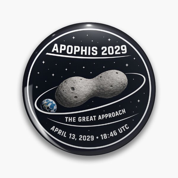 Item preview, Apophis 2029 Near-Earth Asteroid Flyby · The Great Approach · Astronomy Mission Patch designed and sold by Pawethic Prints Studio.