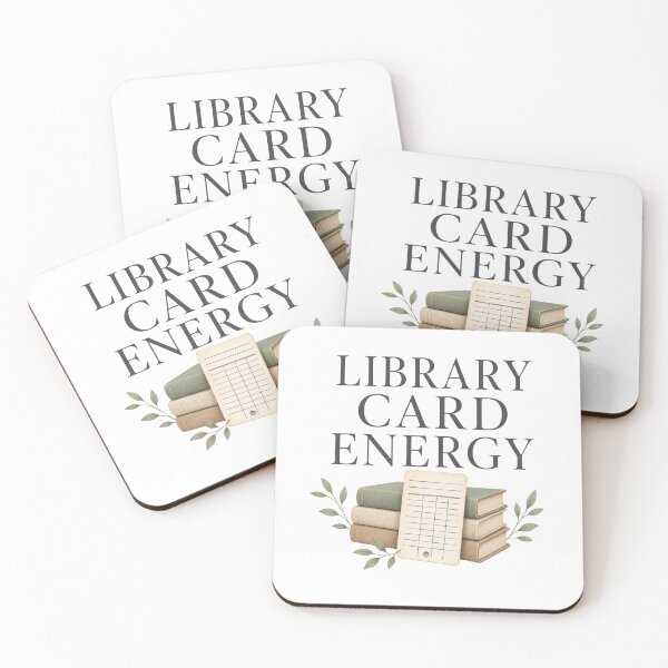 Item preview, Library Card Energy - Bookish Reading Design designed and sold by GoverArt.