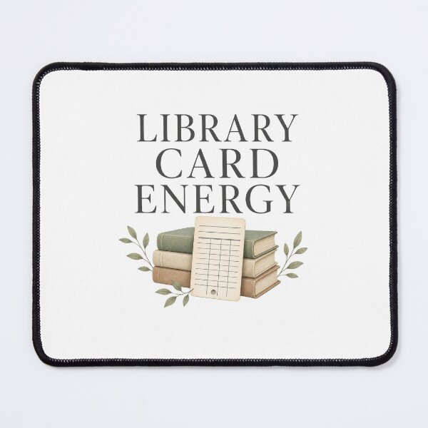 Item preview, Library Card Energy - Bookish Reading Design designed and sold by GoverArt.