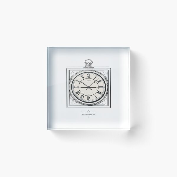 Artikelvorschau, Vintage Roman Numeral Clock – Elegant Black and White Line Art Illustration entworfen und verkauft von Artisan Finds Online.