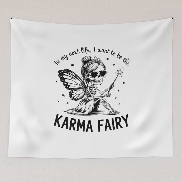 Item preview, Karma Fairy Skeleton Funny Gothic Quote designed and sold by NightSpell.