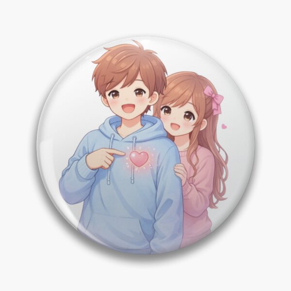 Item preview, Cute Kawaii Anime Couple – Sweet Valentine Love Illustration designed and sold by MysticPurpleHue.