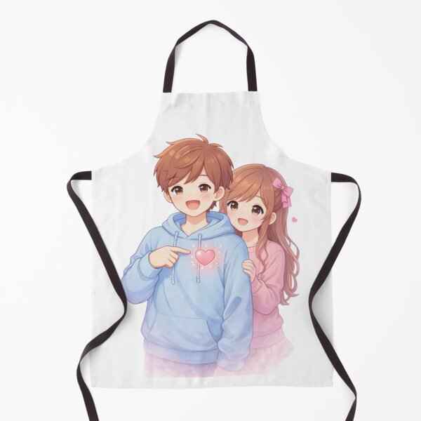 Item preview, Cute Kawaii Anime Couple – Sweet Valentine Love Illustration designed and sold by MysticPurpleHue.