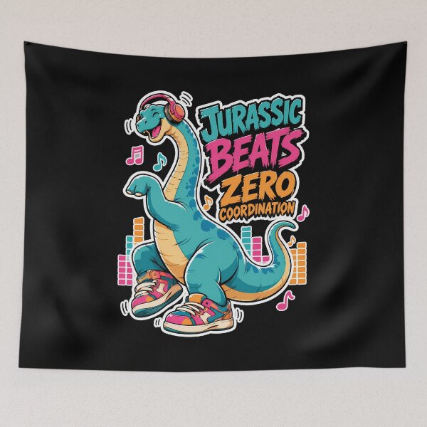 Item preview, Jurassic Beats Zero Coordination Dancing Brachiosaurus Music Design designed and sold by Tong4130.