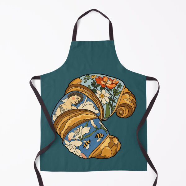 Artikelvorschau, A Croissant Painted With Art Nouveau Dreams entworfen und verkauft von YggOutfitters.