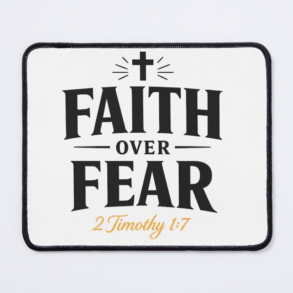Item preview, Faith Over Fear | 2 Timothy 1:7 Christian Typography T-Shirt | Minimalist Bible Verse Design | Inspirational Faith Gift designed and sold by Leefs.