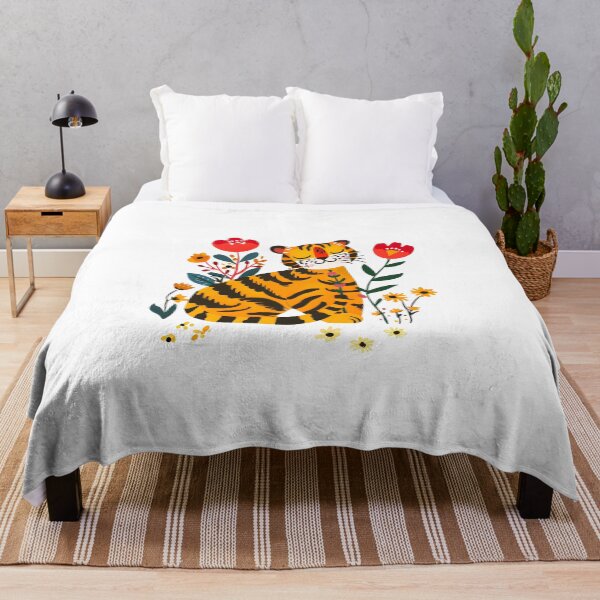 Item preview, Happy Tiger Holding flowers designed and sold by xiao xuans.