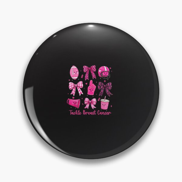 Item preview, Tackle Breast Cancer American Football Pink Ribbon Retro Support Design designed and sold by kiralynstration.