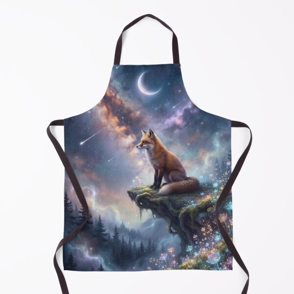 Item preview, Celestial Fox Night Sky Fantasy Wildlife Illustration | Cosmic Spirit Animal Art designed and sold by ZyxDes.