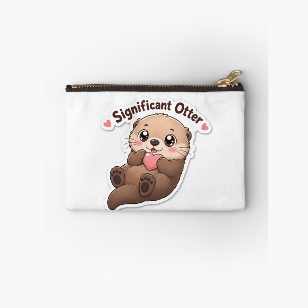 Item preview, Significant Otter Sweet otter with heart designed and sold by BoosterShop.