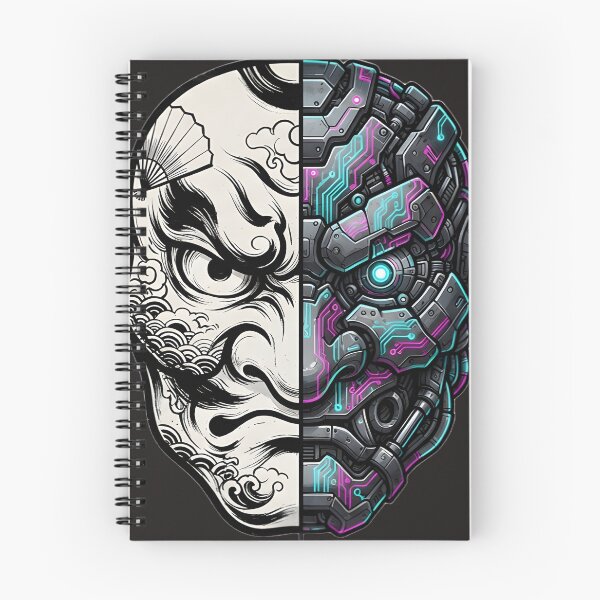 Item preview, Title: Neon Paradox: Cyber-Tengu Split Mask designed and sold by Neo Tokio.