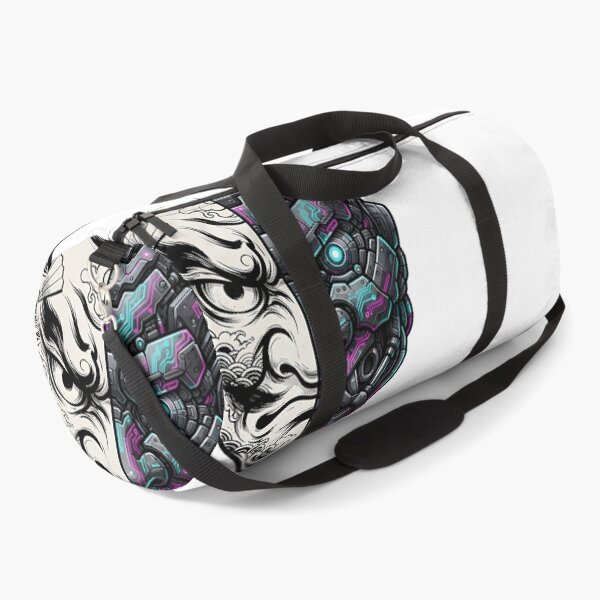 Item preview, Title: Neon Paradox: Cyber-Tengu Split Mask designed and sold by Neo Tokio.