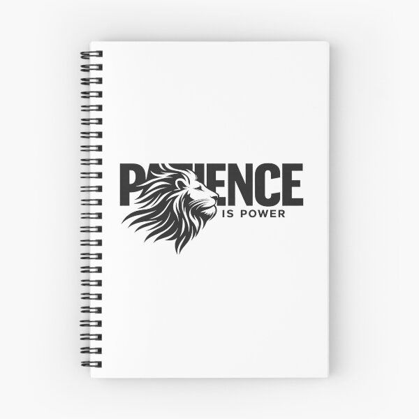 Item preview, Patience Is Power Lion Typography Design designed and sold by Presshue.