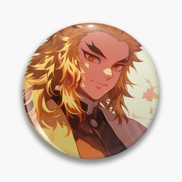 Item preview, Kyojuro Rengoku Demon Slayer Golden Flame Portrait designed and sold by JohnEllisa.