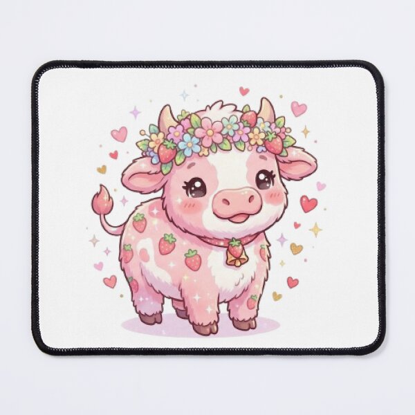 Item preview, Cute Strawberry Cow T-Shirt | Kawaii Floral Cow | Pastel Cottagecore Aesthetic designed and sold by Faisal Shah.