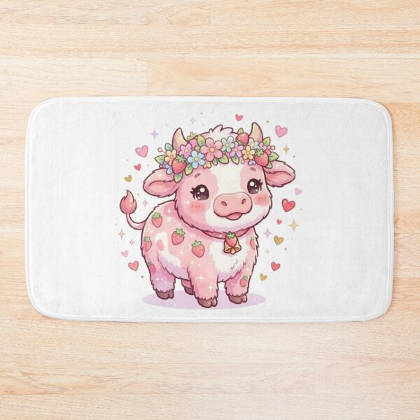 Item preview, Cute Strawberry Cow T-Shirt | Kawaii Floral Cow | Pastel Cottagecore Aesthetic designed and sold by Faisal  Shah.
