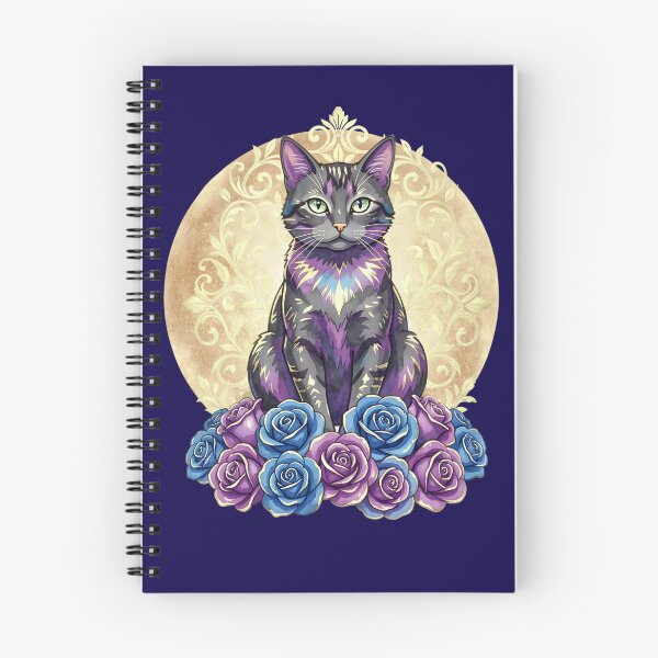 Item preview, Celestial Cat & Moon Roses | Witchy Watercolor Floral designed and sold by Starlett Designs.
