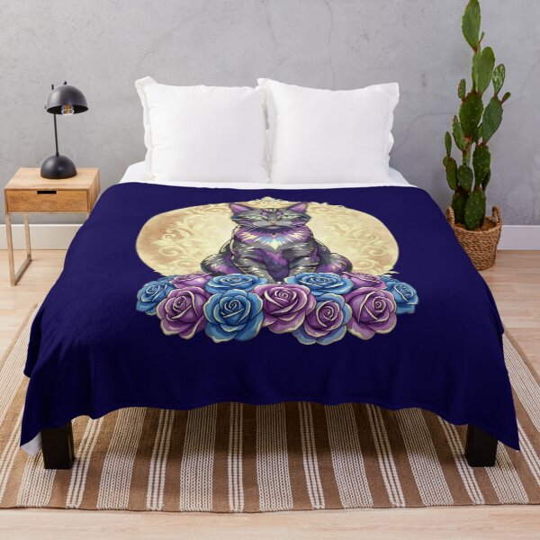 Item preview, Celestial Cat & Moon Roses | Witchy Watercolor Floral designed and sold by Starlett Designs.