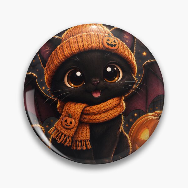 Item preview, Cute Black Cat Pumpkin Halloween Spooky designed and sold by Soluna Studio.