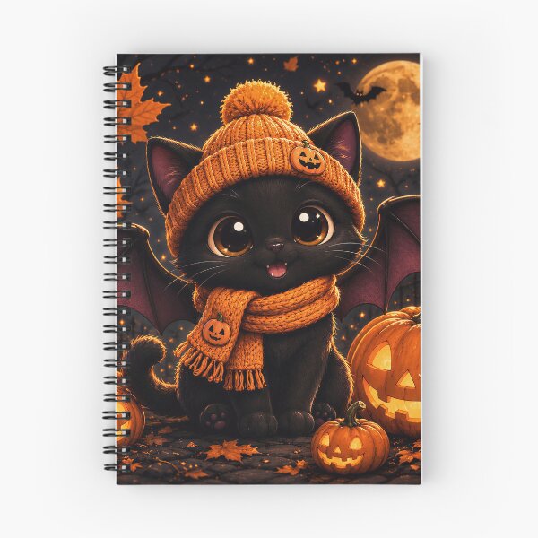 Item preview, Cute Black Cat Pumpkin Halloween Spooky designed and sold by Soluna Studio.