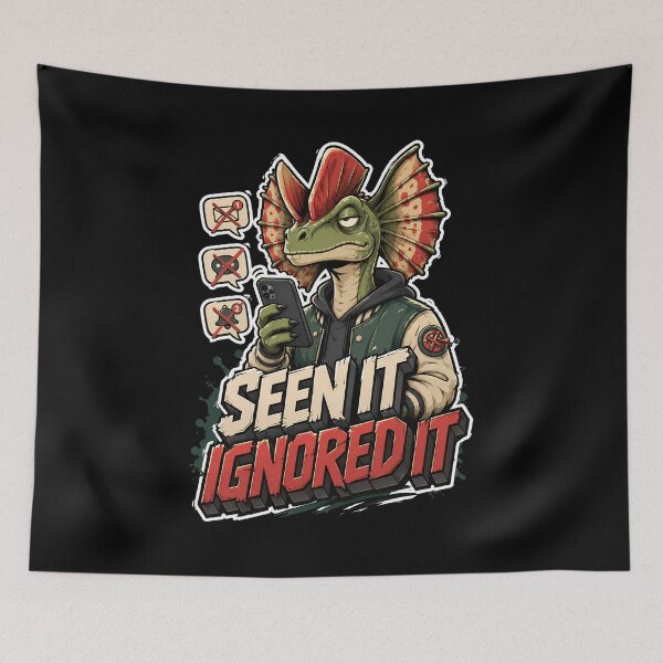 Item preview, Seen It Ignored It Sarcastic Dilophosaurus Phone Design designed and sold by Tong4130.