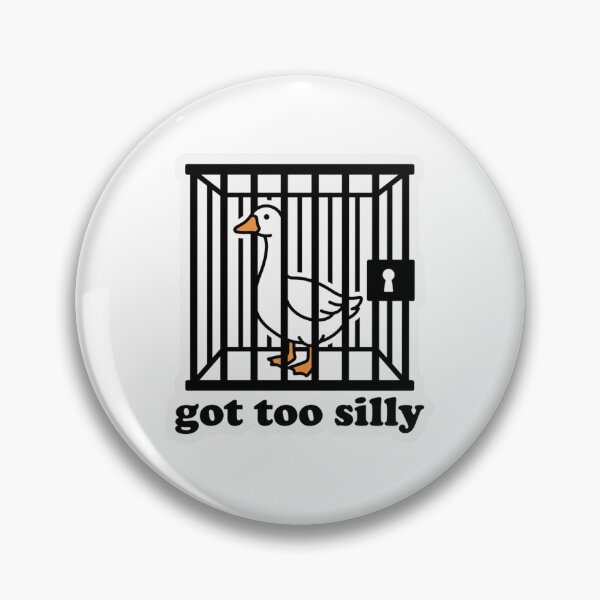 Item preview, Got Too Silly Goose Cage - Funny Jail Duck Meme Art designed and sold by raedattia.