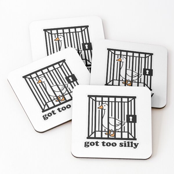 Item preview, Got Too Silly Goose Cage - Funny Jail Duck Meme Art designed and sold by raedattia.