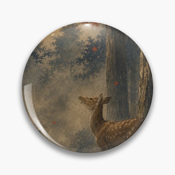 Item preview, Japanese Nara Deer Poster – Autumn Moon Ukiyo-e Wall Art designed and sold by Yugen Veilshadow.